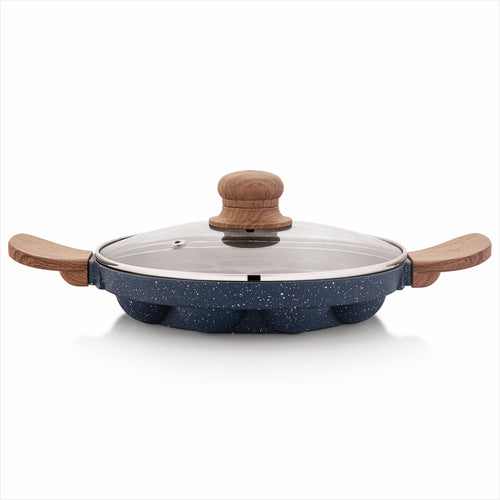 Appam Patra with Side Handle and Glass Lid