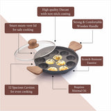 Appam Patra with Side Handle and Glass Lid